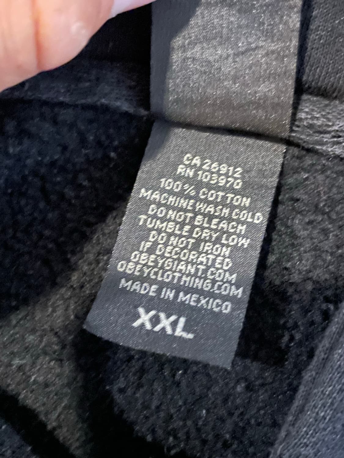 오베이 박스 로고 후드티 블랙 2XL 상품이미지4
