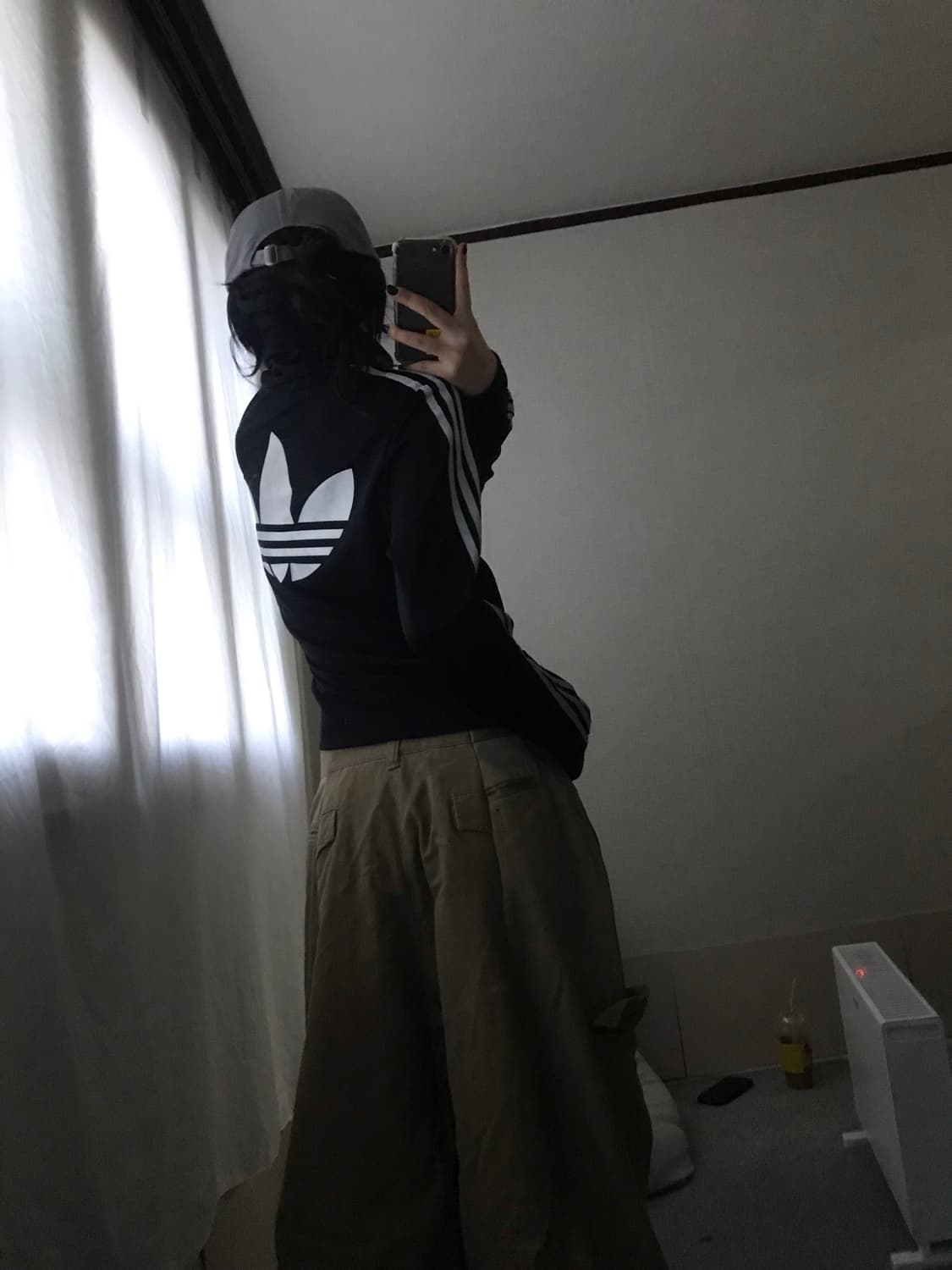 아디다스 블랙 실버 딱붙핏 져지 상품이미지5