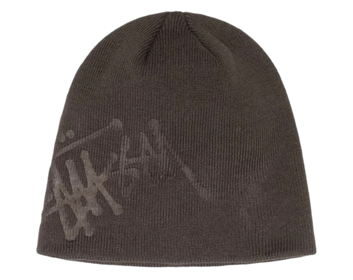 스투시 디보스드 스탁 로고 비니 브라운 상품이미지1