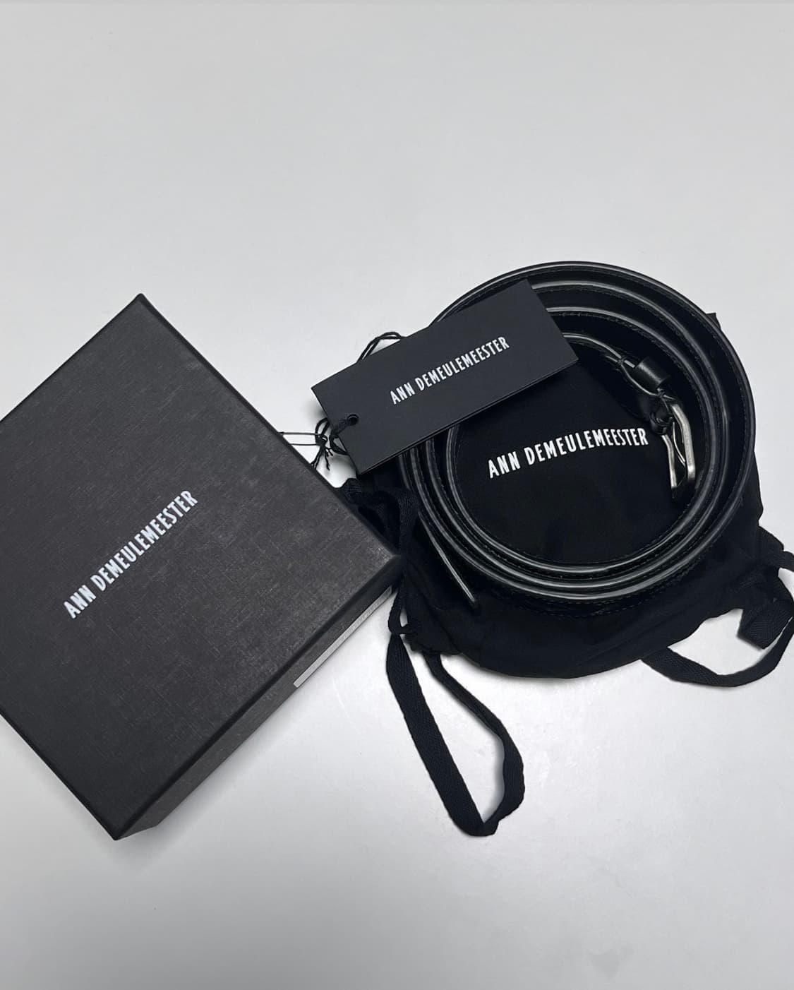 Ann Demeulemeester 카프스킨 레더 벨트 상품이미지1