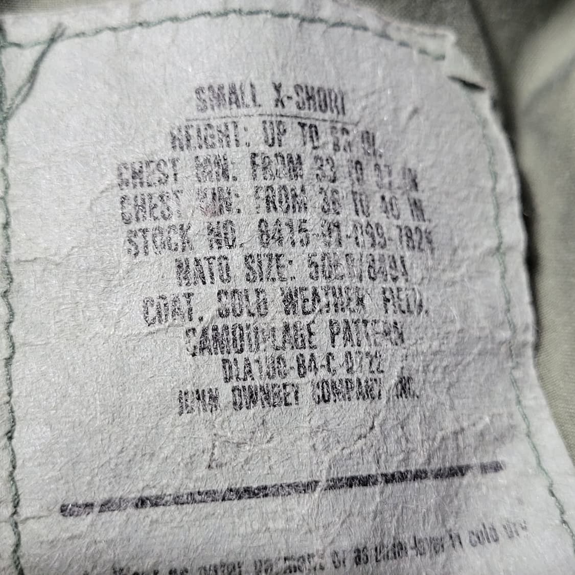 미 빈티지 얼룩이 m65야상
 상품이미지7