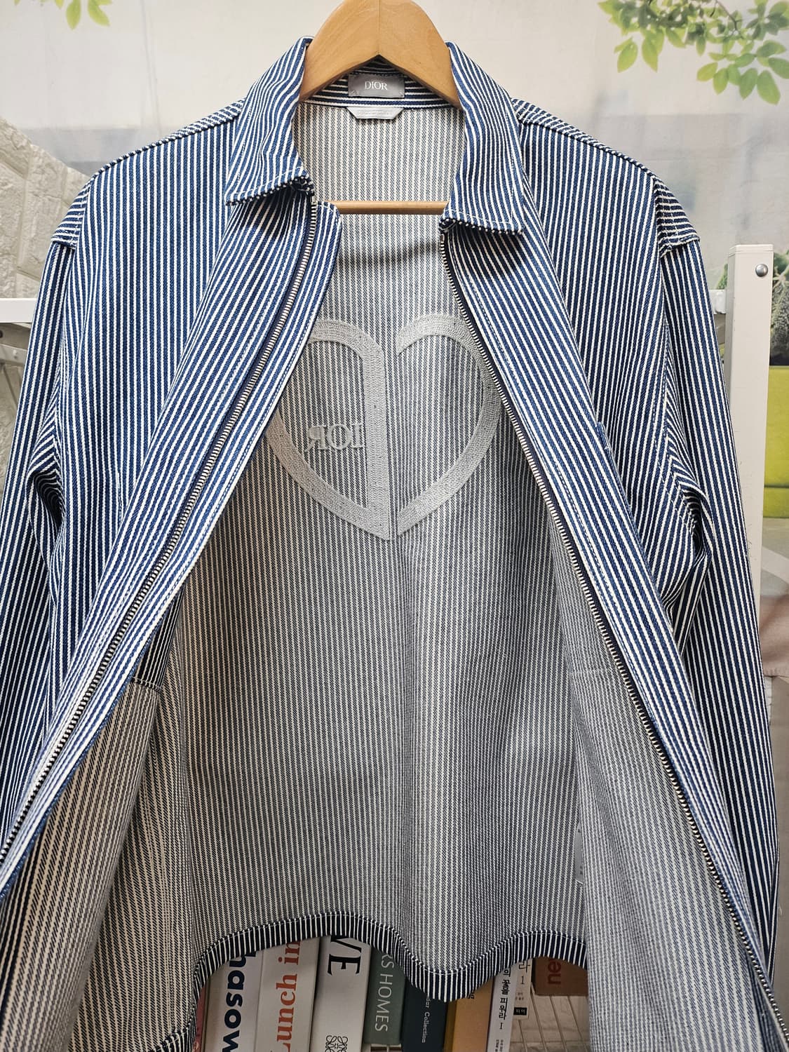 디올 CD하트 스트라이프 남성 데님자켓 110 집업 명품자켓 MM08 상품이미지5