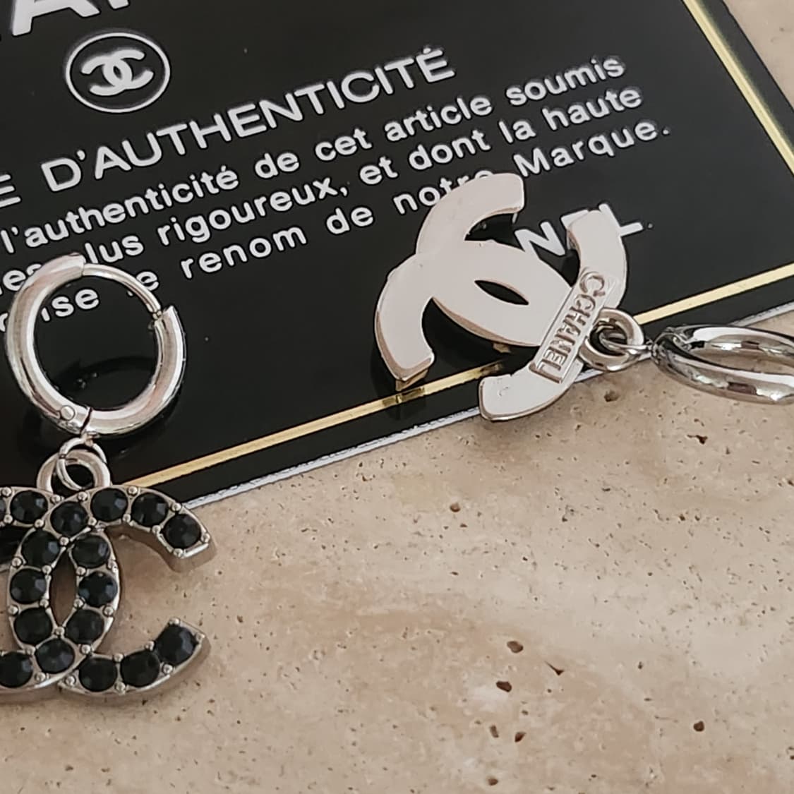 샤넬 정품 빈티지 업사이클링 귀걸이 상품이미지5