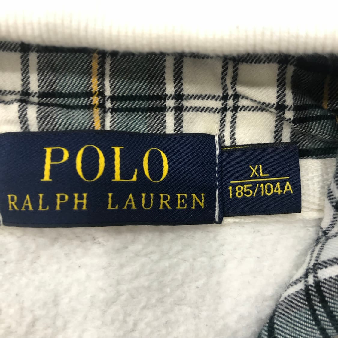 폴로 랄프로렌 빅포니 화이트 체크 투웨이 후드집업 상품이미지5