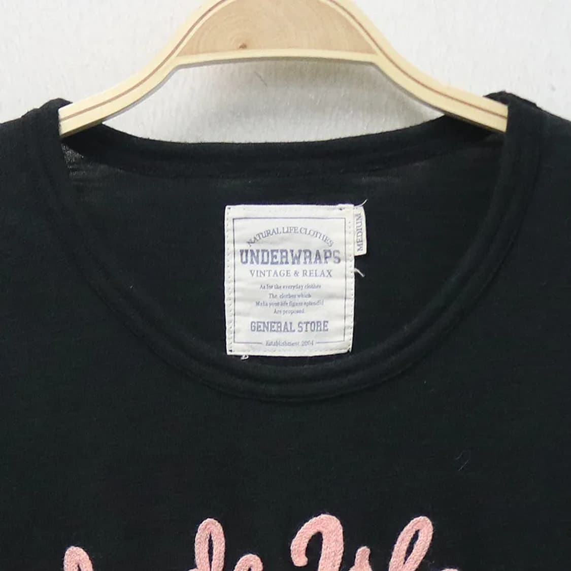 UNDERWRAPS 딸기우유 레터링 자수 긴팔 슬리브리스 64383 상품이미지3