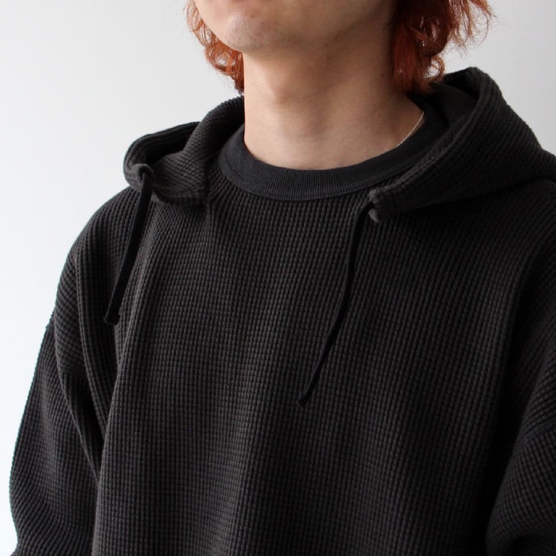 피그벨 헤비 와플 후디 러셋(레드브라운)2사이즈 새상품 판매 상품이미지8