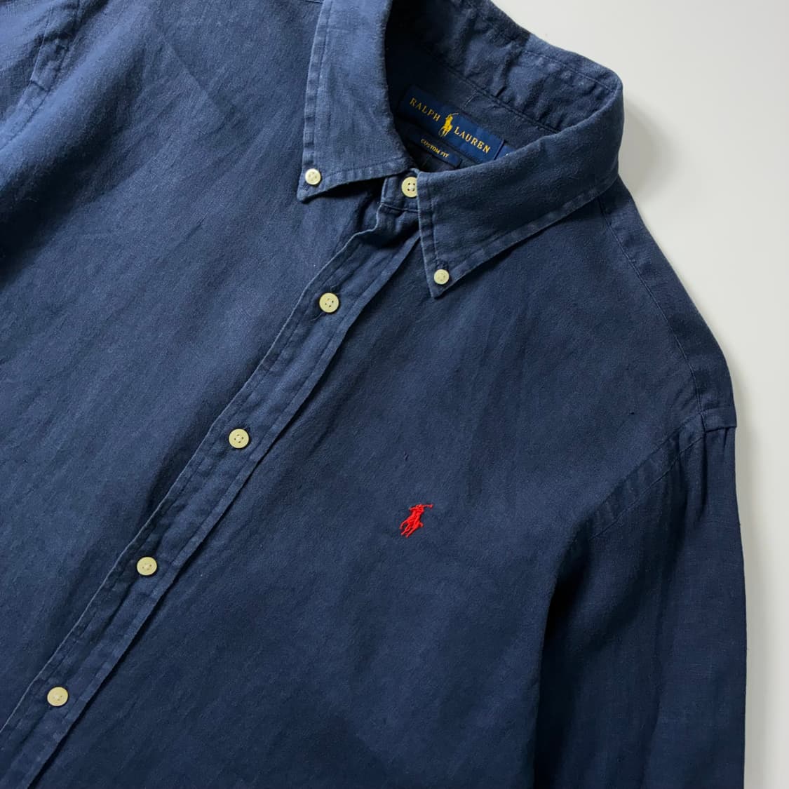 Polo  폴로 랄프로렌 신형 자수 린넨 네이비 셔츠  상품이미지2