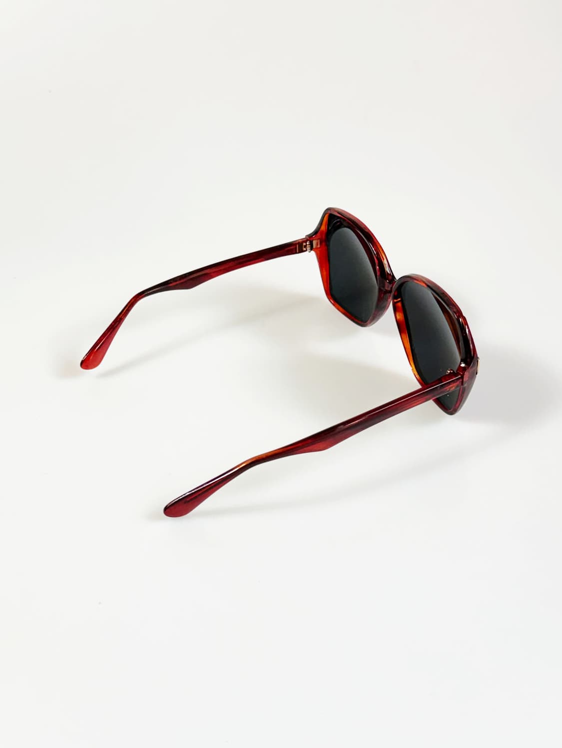 90s 토터스쉘 오버사이즈 스퀘어 프레임 빈티지 선글라스 상품이미지4