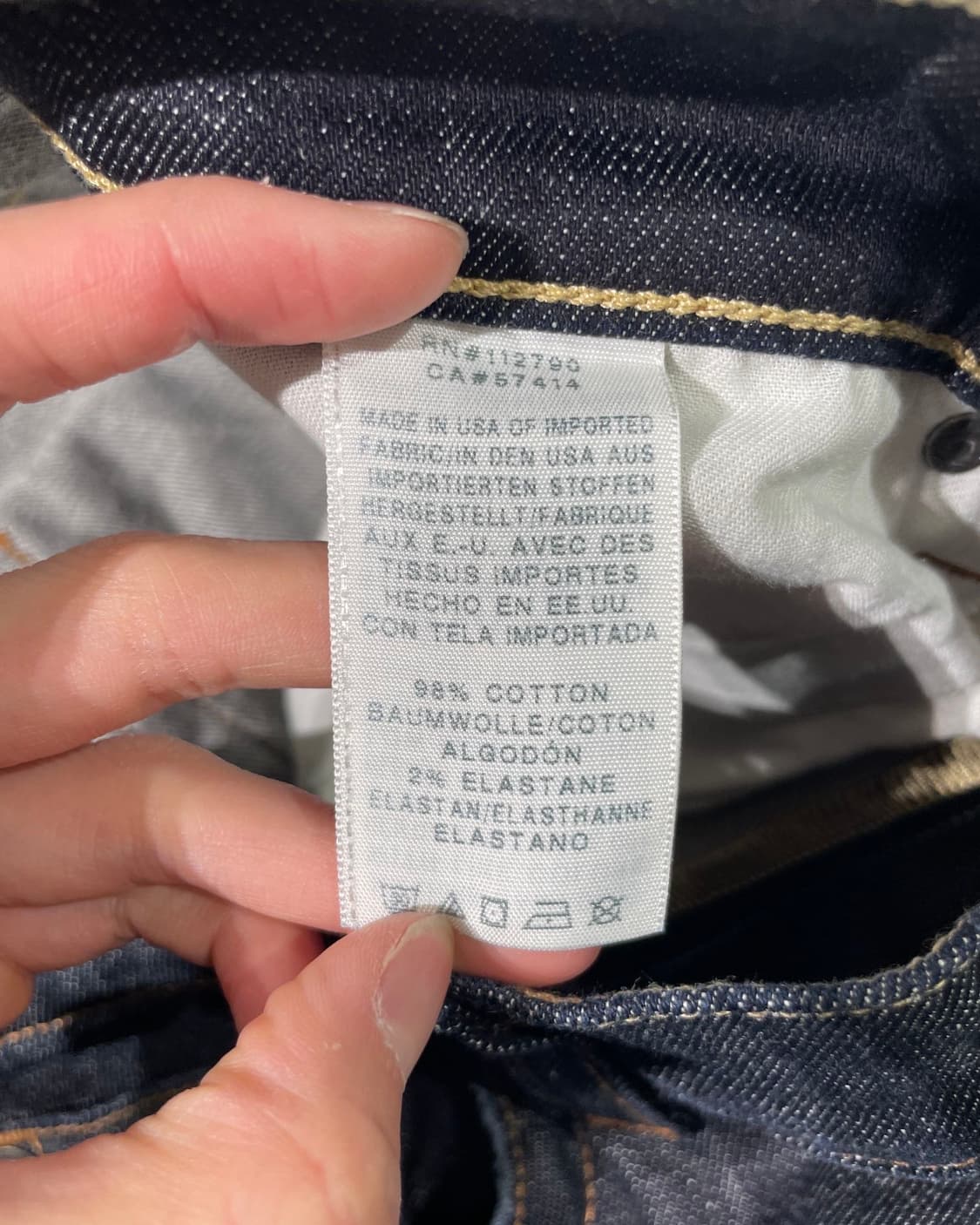 트루 릴리전 제노 진청 슬림 스트레이트 데님 팬츠 상품이미지8