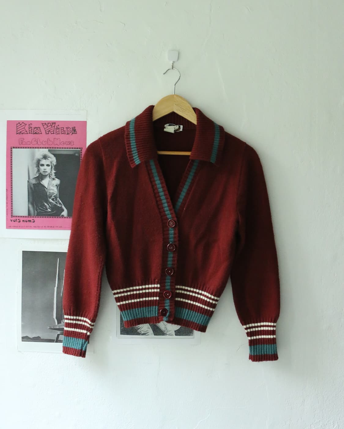 80s 로커빌리 카라 가디건 상품이미지1