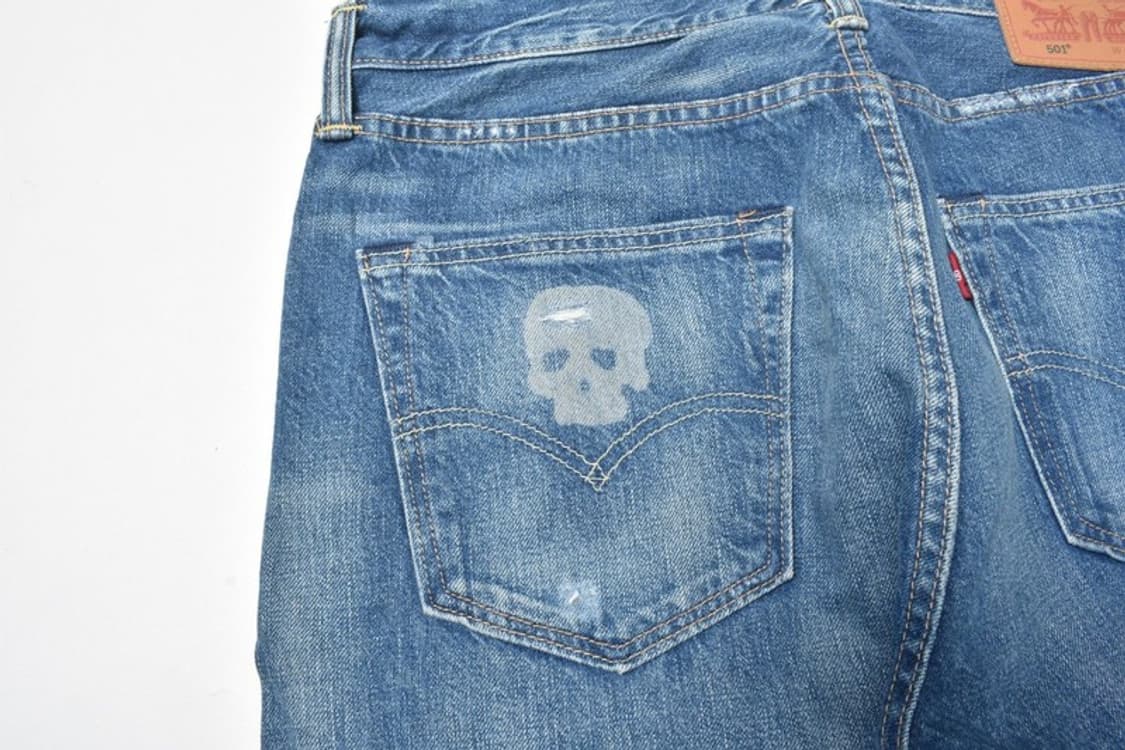 00S 리바이스 501 스컬 청바지 데님팬츠 32 상품이미지7