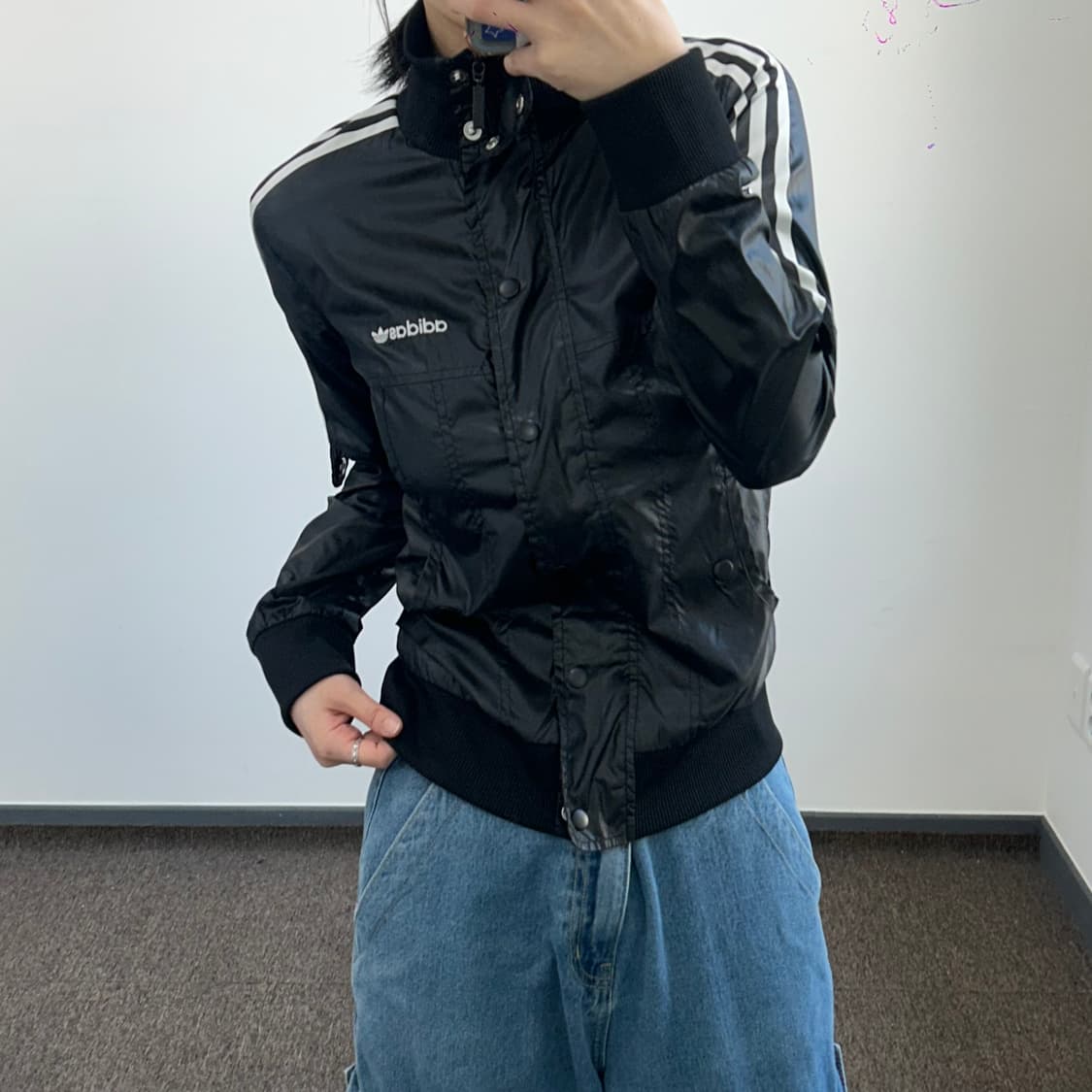 Adidas 아디다스 블랙 트랙탑 바람막이 상품이미지2