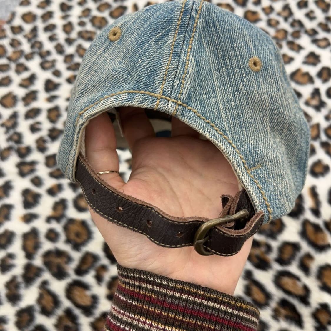 본 더치 레트로 Y2K 00's 키치 대장 데님워싱 볼캡 F C09602 상품이미지4