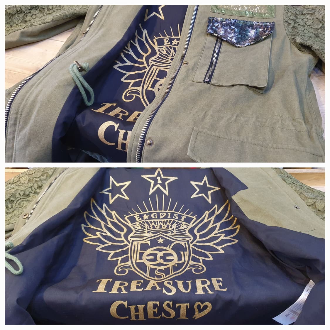 66/77.에고이스트 비즈 야상점퍼 상품이미지8