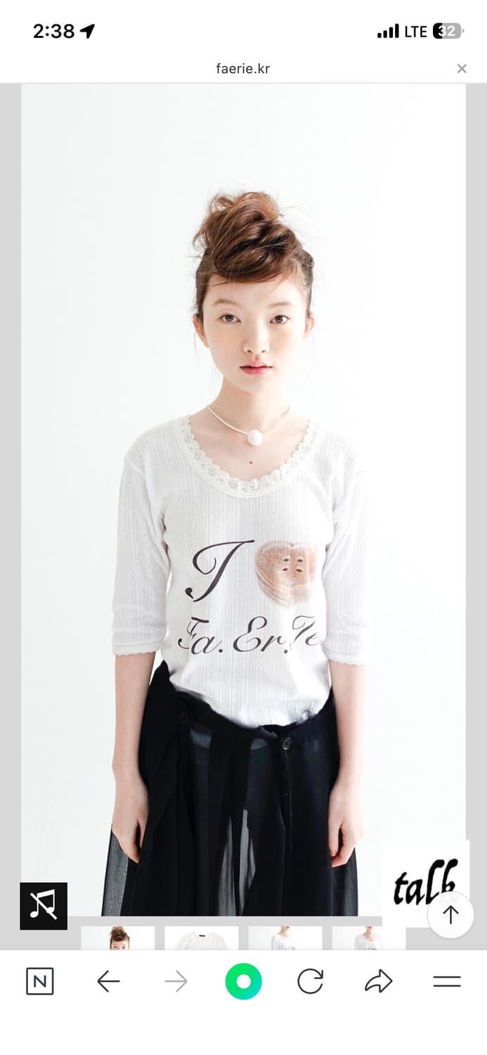 샵페어리 레이스 티셔츠 아이보리 상품이미지2