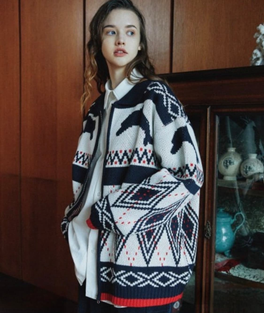 와이케이 돌핀 노르딕 니트 가디건(있지 예지 착용) 상품이미지4