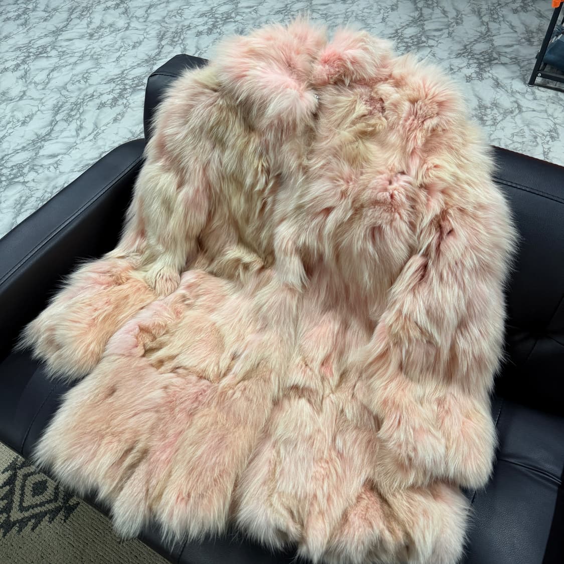 VTG 빈티지 100% 폭스 퍼 핑크 퍼 코트 상품이미지1