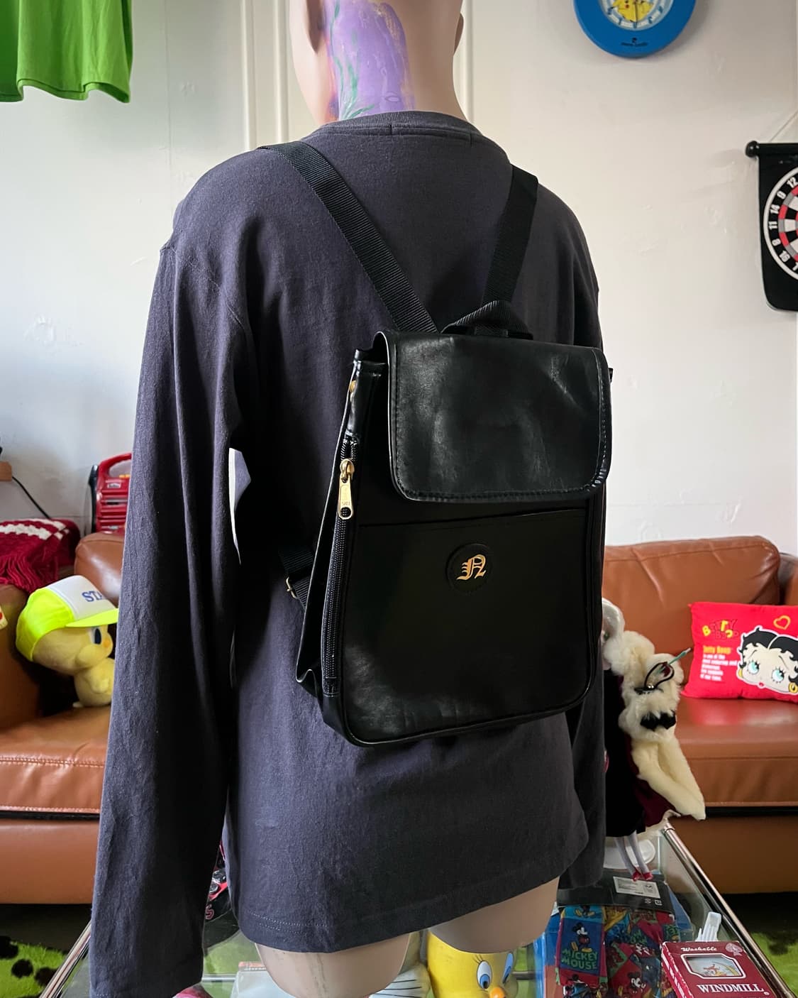 Jpn Vintage Gothic Leather Backpack 상품이미지2