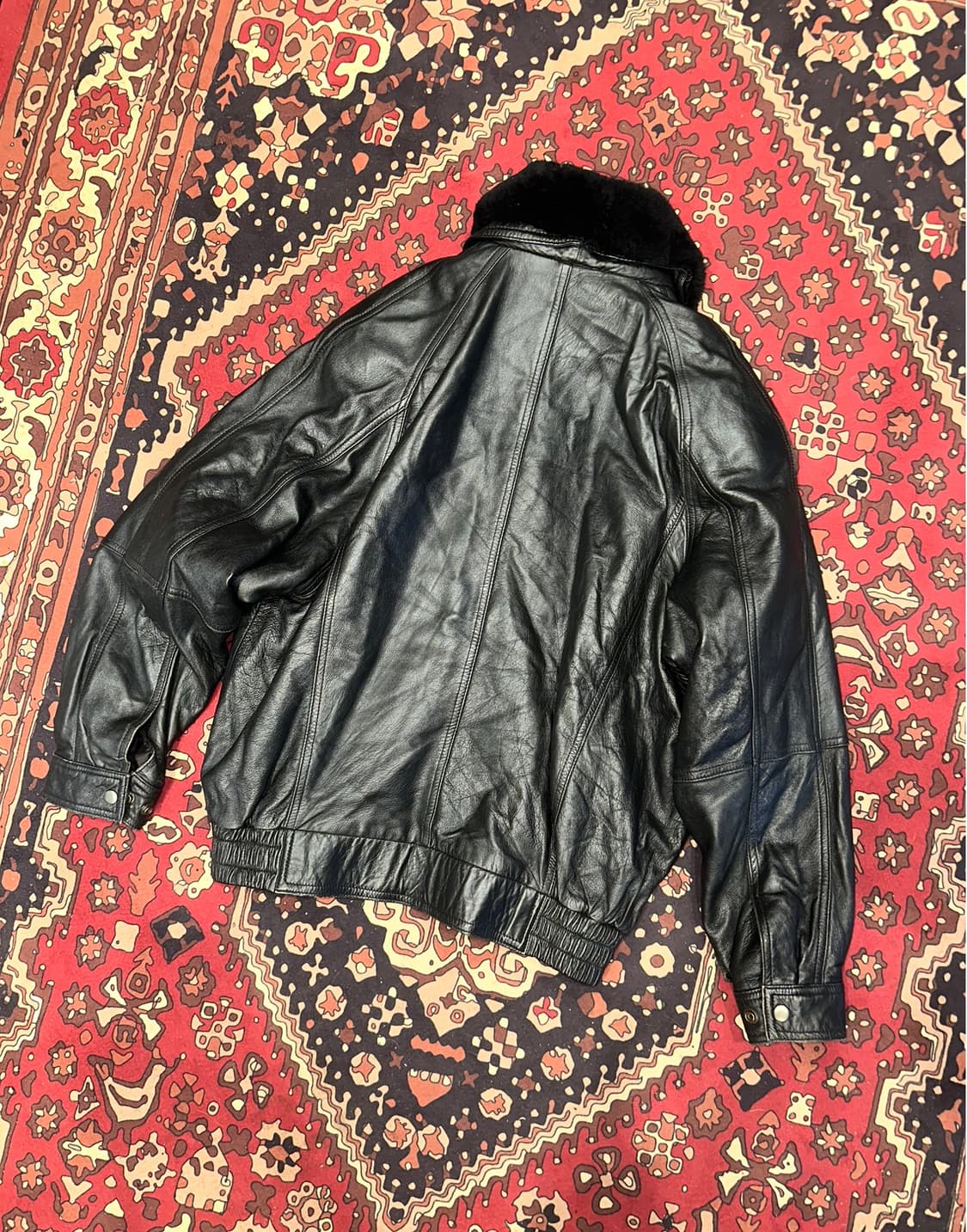 ( XL-2XL ) 가죽자켓 레더자켓 봄버자켓 빈티지가죽 에이징가죽 상품이미지3