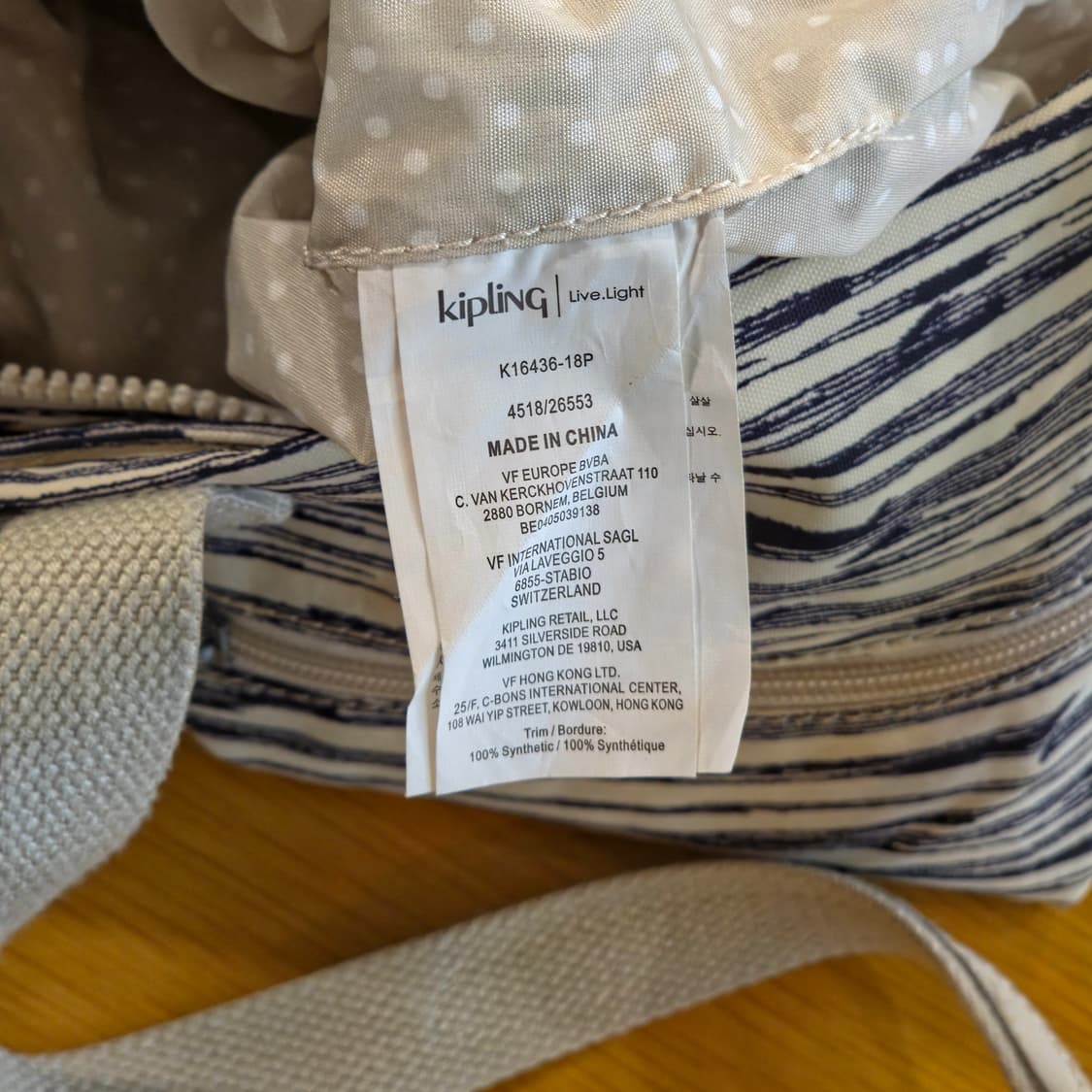 키플링 스트라이프 숄더 토트백 상품이미지10