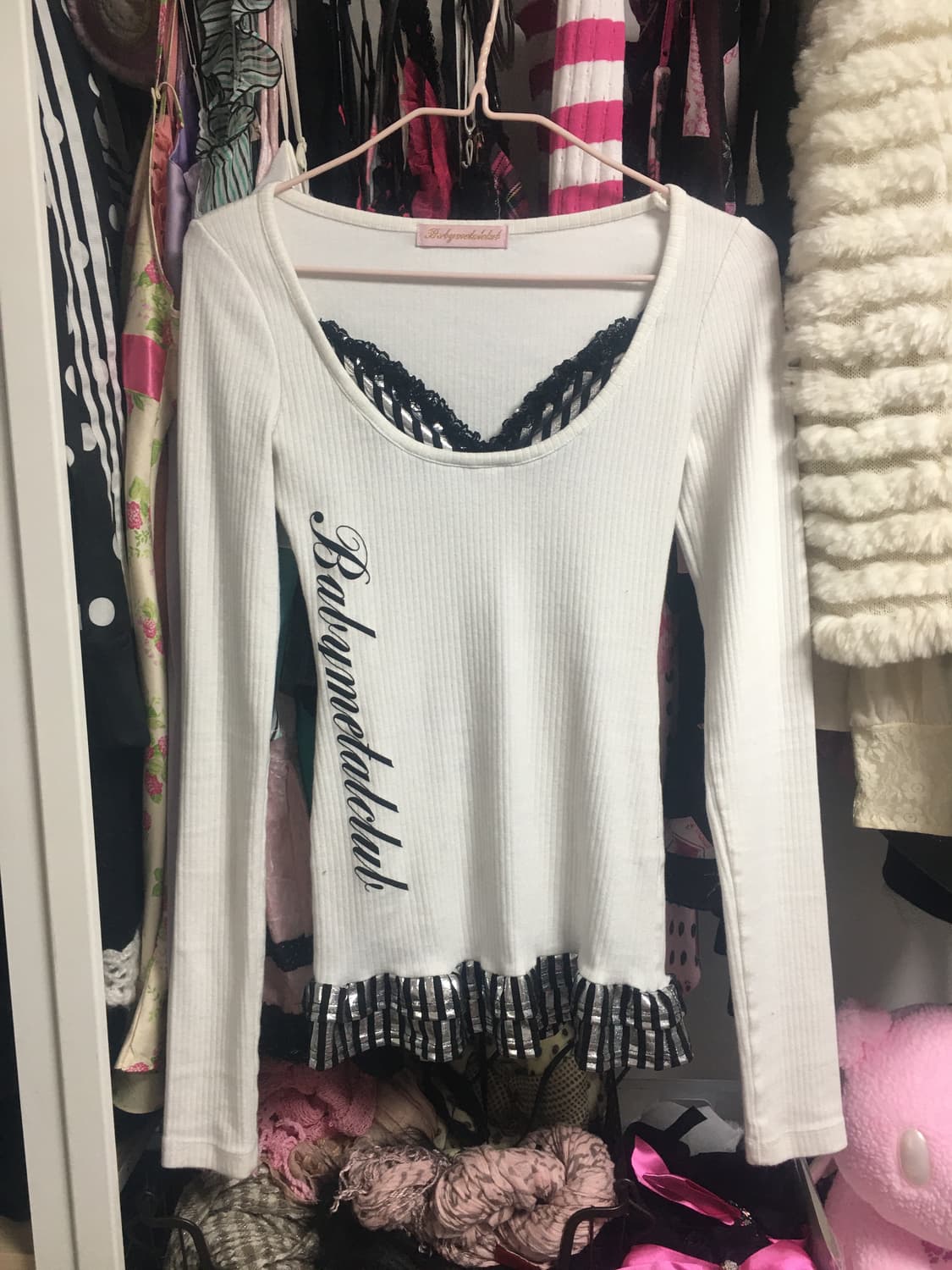 Babymetalclub 베메클 디스코 프릴 화이트탑 (판매/교환) 상품이미지3