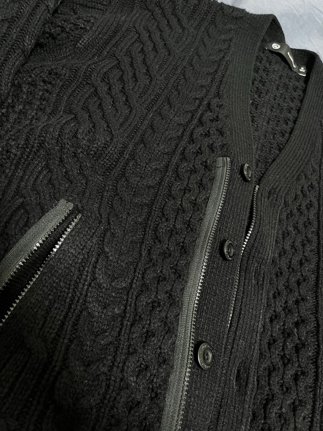 언더커버 케이블 집업 가디건 xl 지유 협업 솔로이스트 상품이미지3