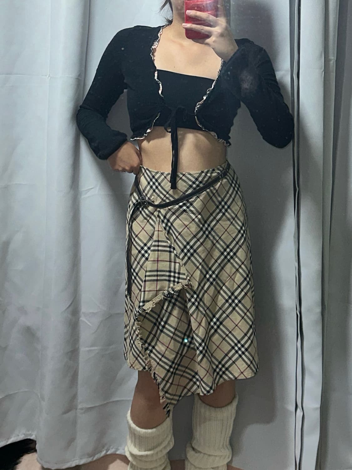 버버리 스트랩 볼레로 버버리 랩 스커트 코디세트 상품이미지1