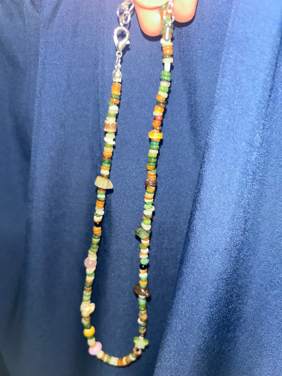 빈티지 비즈 우드 별 목걸이 / b wood star necklace 상품이미지2