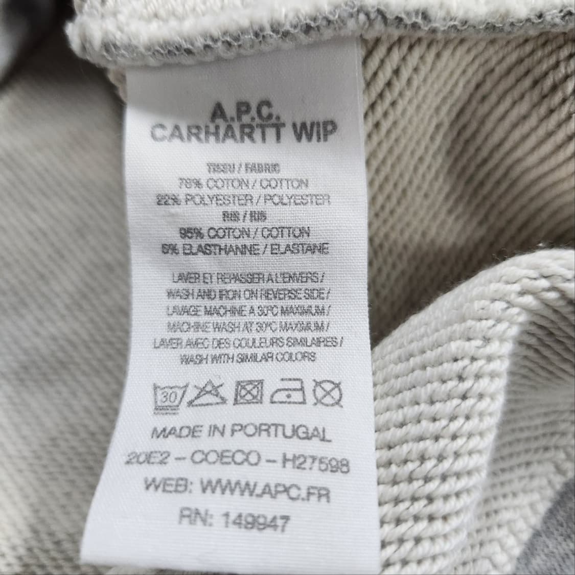 [남L]아페쎄x칼하트 후드 티셔츠[Y62-143]/빈티지프렌 상품이미지8