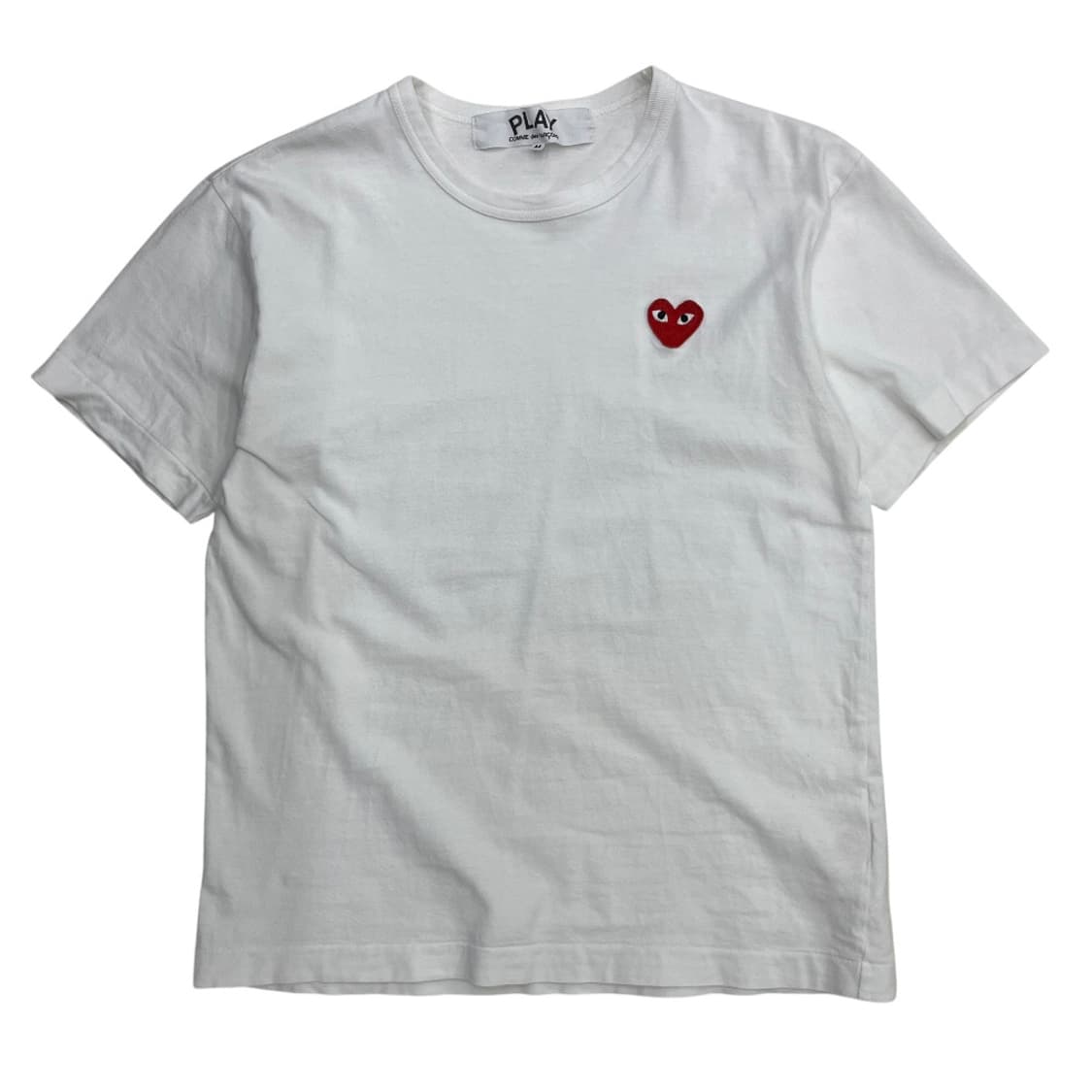 꼼데가르송 레드 와펜 화이트 반팔 M 상품이미지2