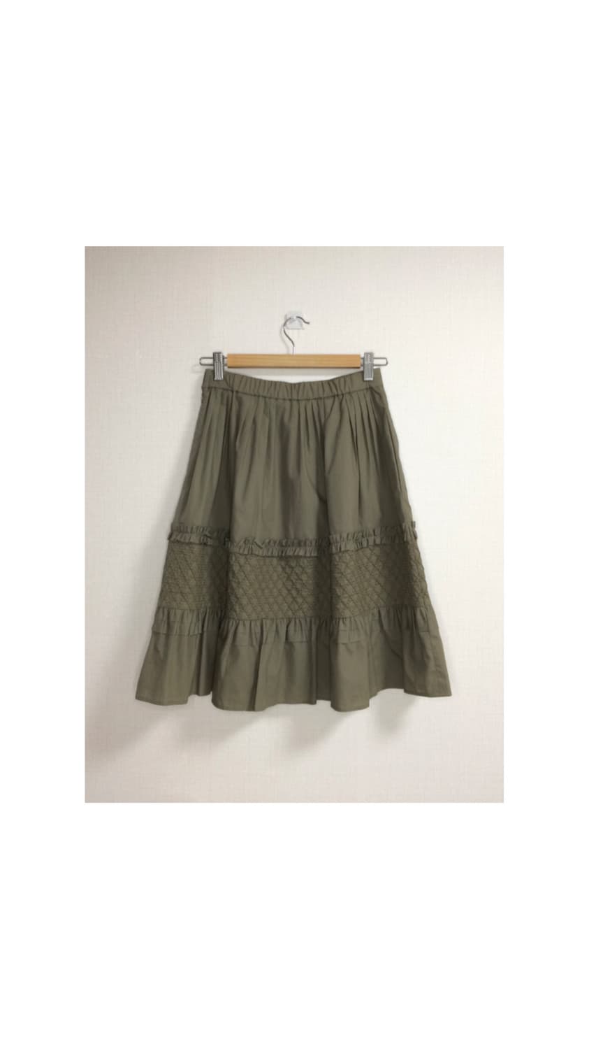 빈티지 브라운 프릴 미디스커트 상품이미지4