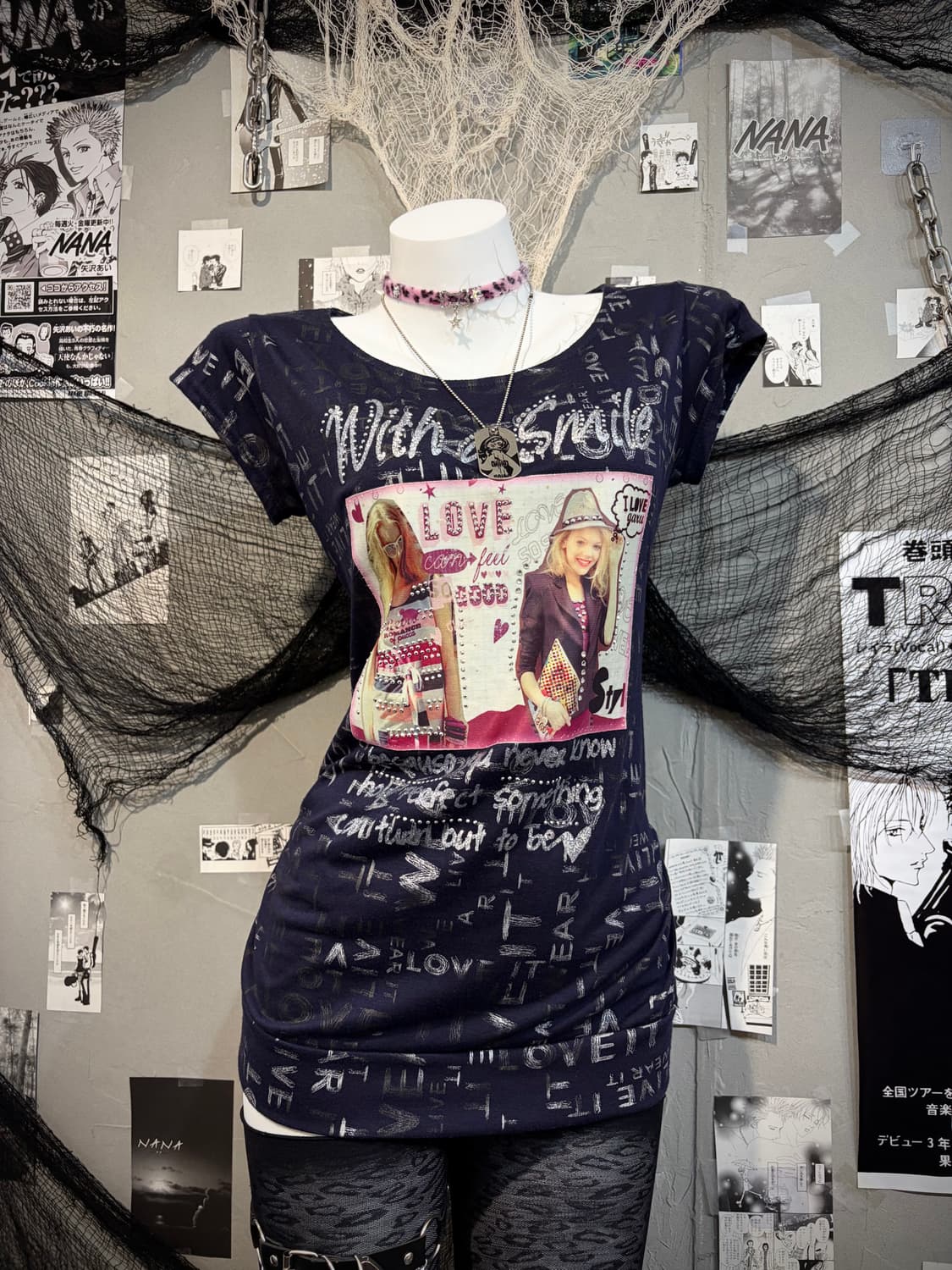 00's Kitsch lettering cubic short sleeve 상품이미지3
