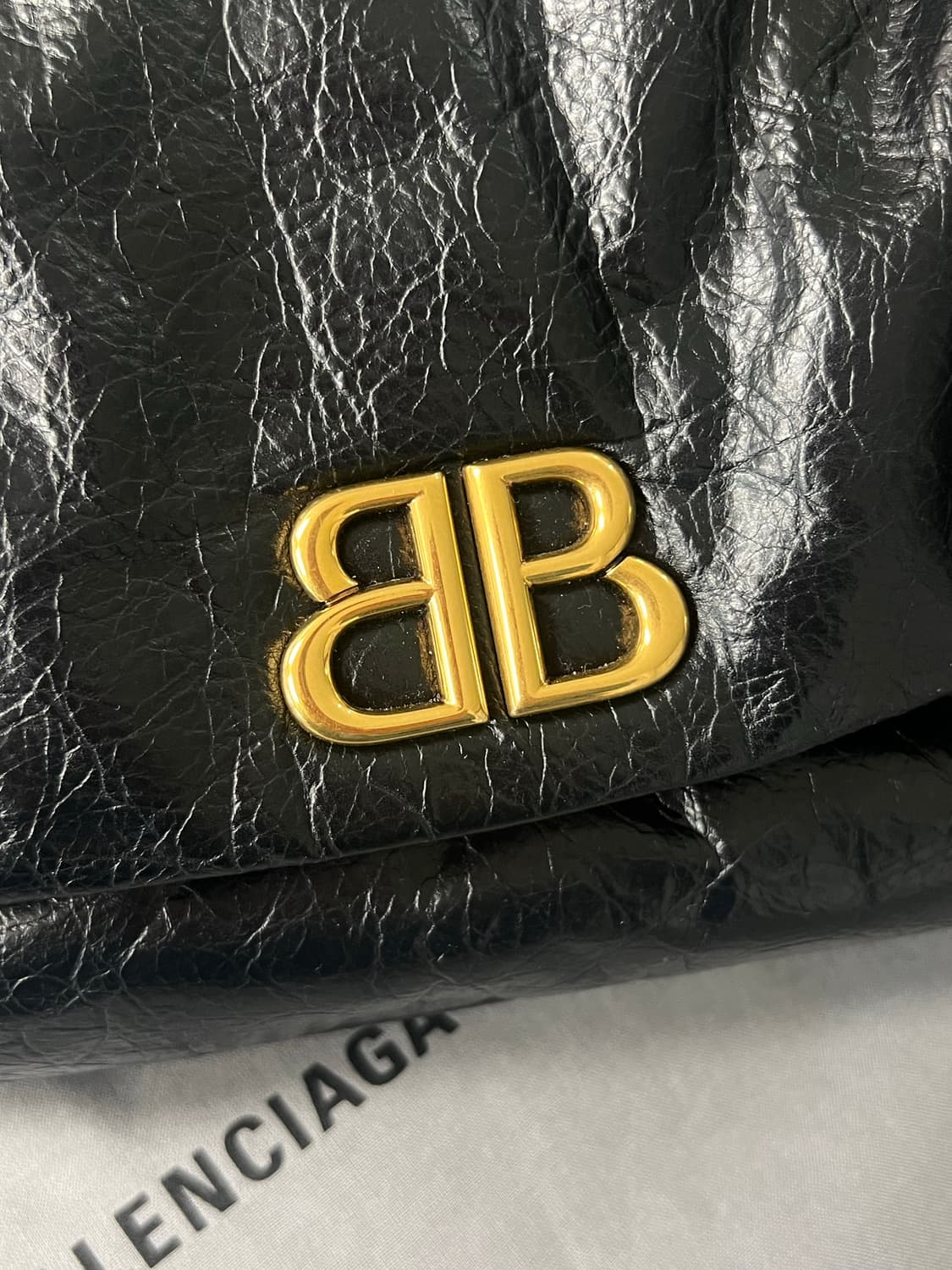 [5회이하착용] 발렌시아가 모나코 백 스몰S 블랙_더스트백,보증서 포함 상품이미지5