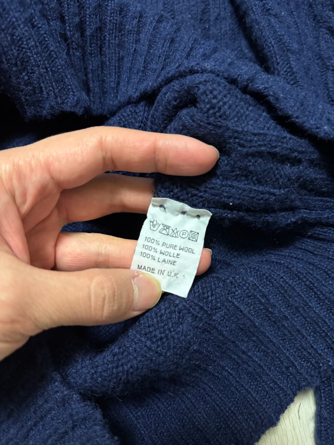 드레익스 케이블 쉐기독 니트 네이비 38사이즈 상품이미지2