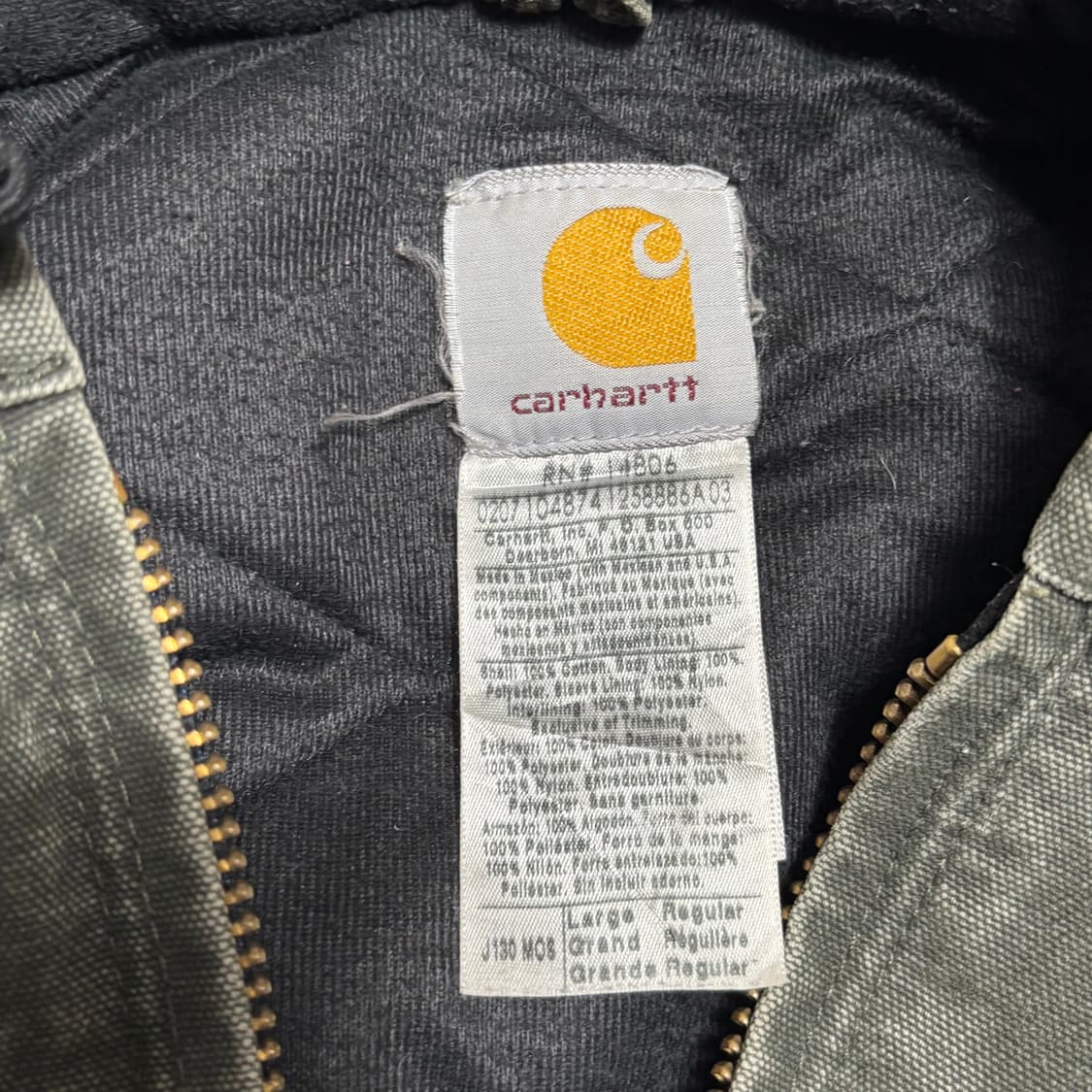 L 칼하트 카키 후드 워크 자켓 상품이미지4