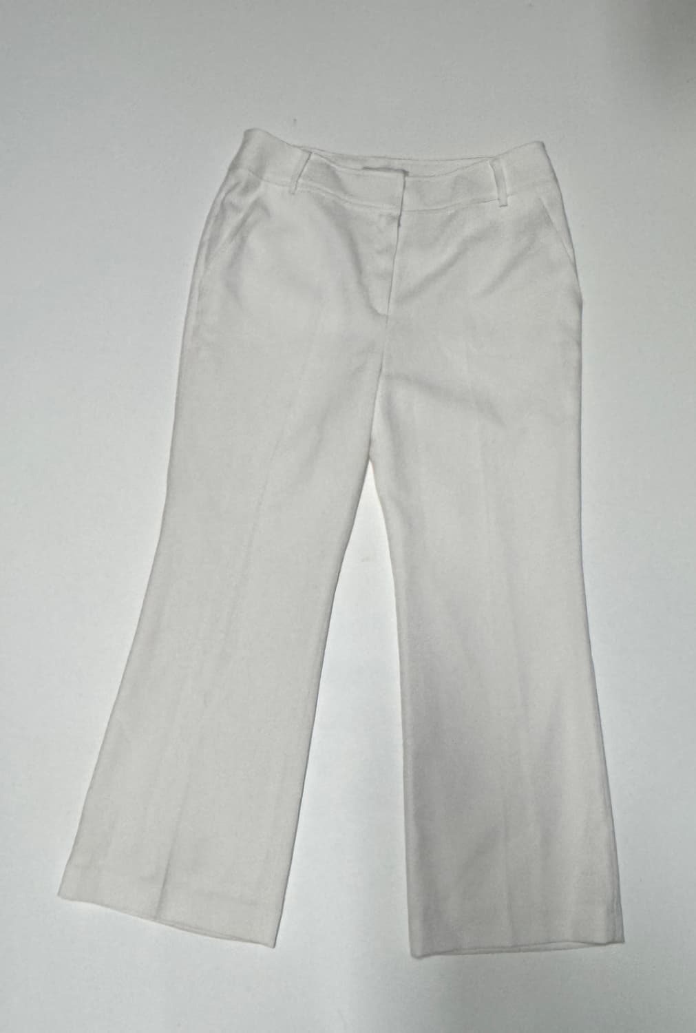 여성 모조에스핀 21년도 폴리 화이트 와이드팬츠 30.7인치 상품이미지1