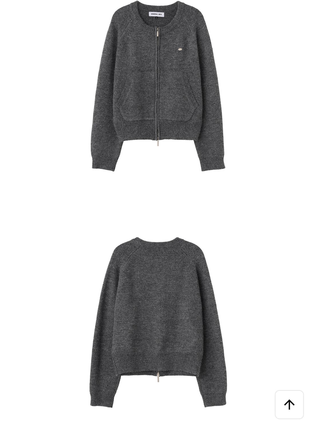 제너럴아이디어 집업 가디건 차콜 상품이미지6