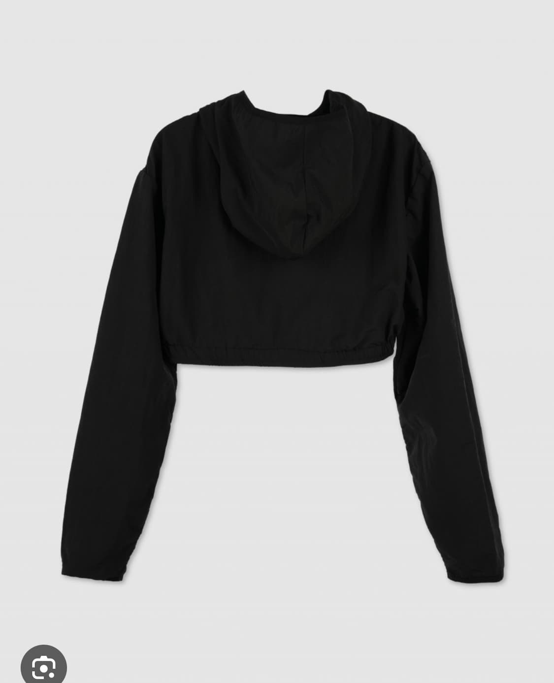 류영 후드 볼레로 바람막이 크롭 블랙 상품이미지3