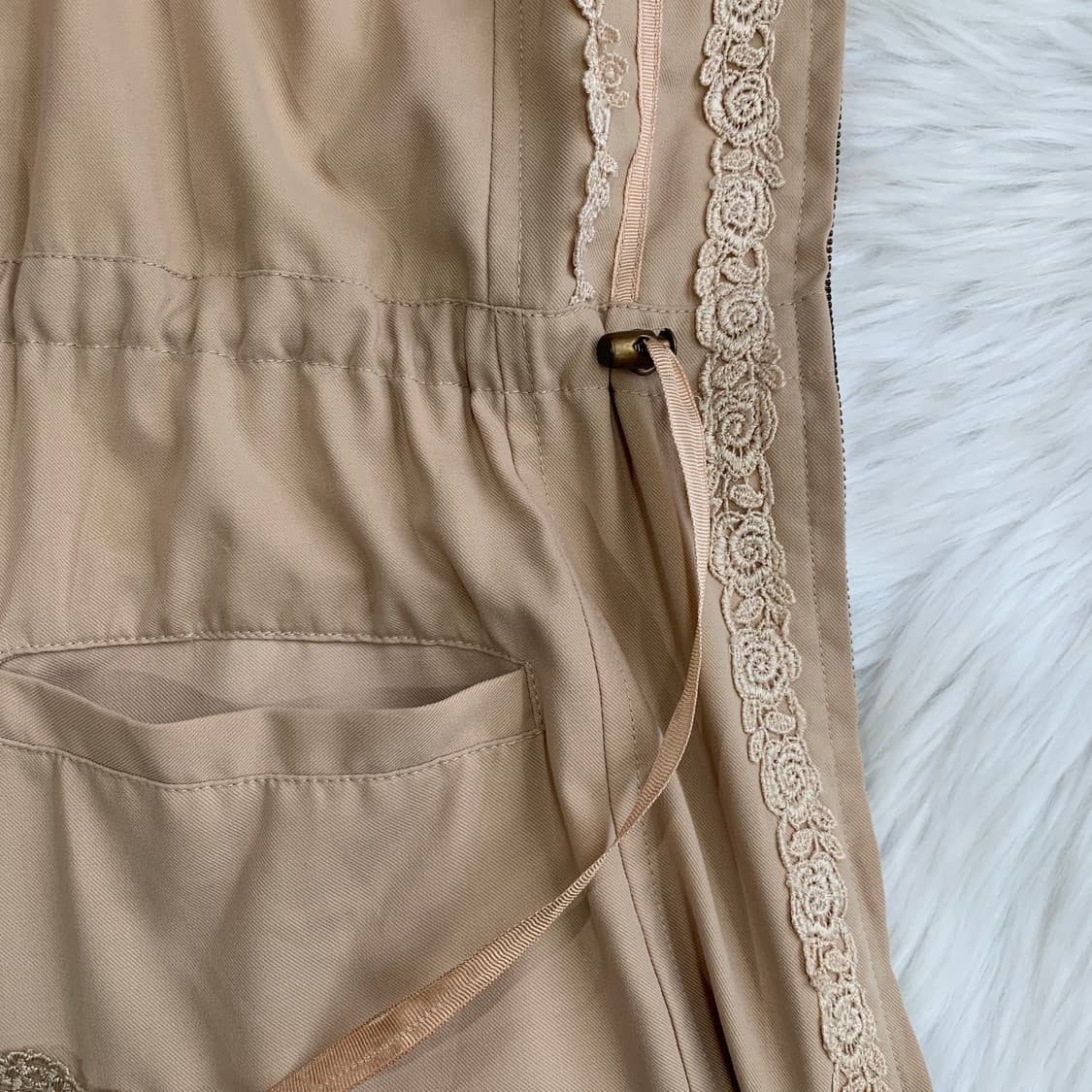 액시즈팜 빈티지 레이스 후드 트렌치 코트 1709 상품이미지8