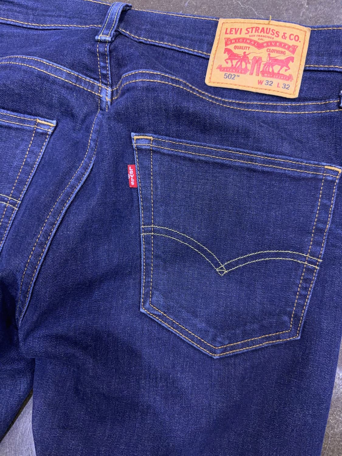 리바이스 502 테이퍼드핏 딥인디고 데님팬츠 32 상품이미지7