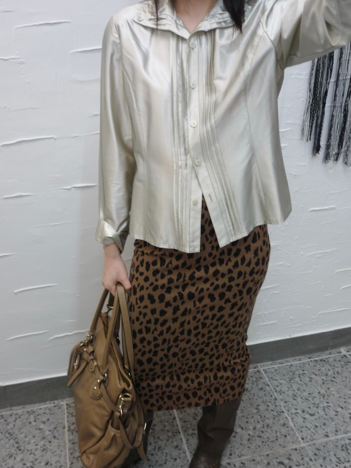 Gold glossy shirt 상품이미지2