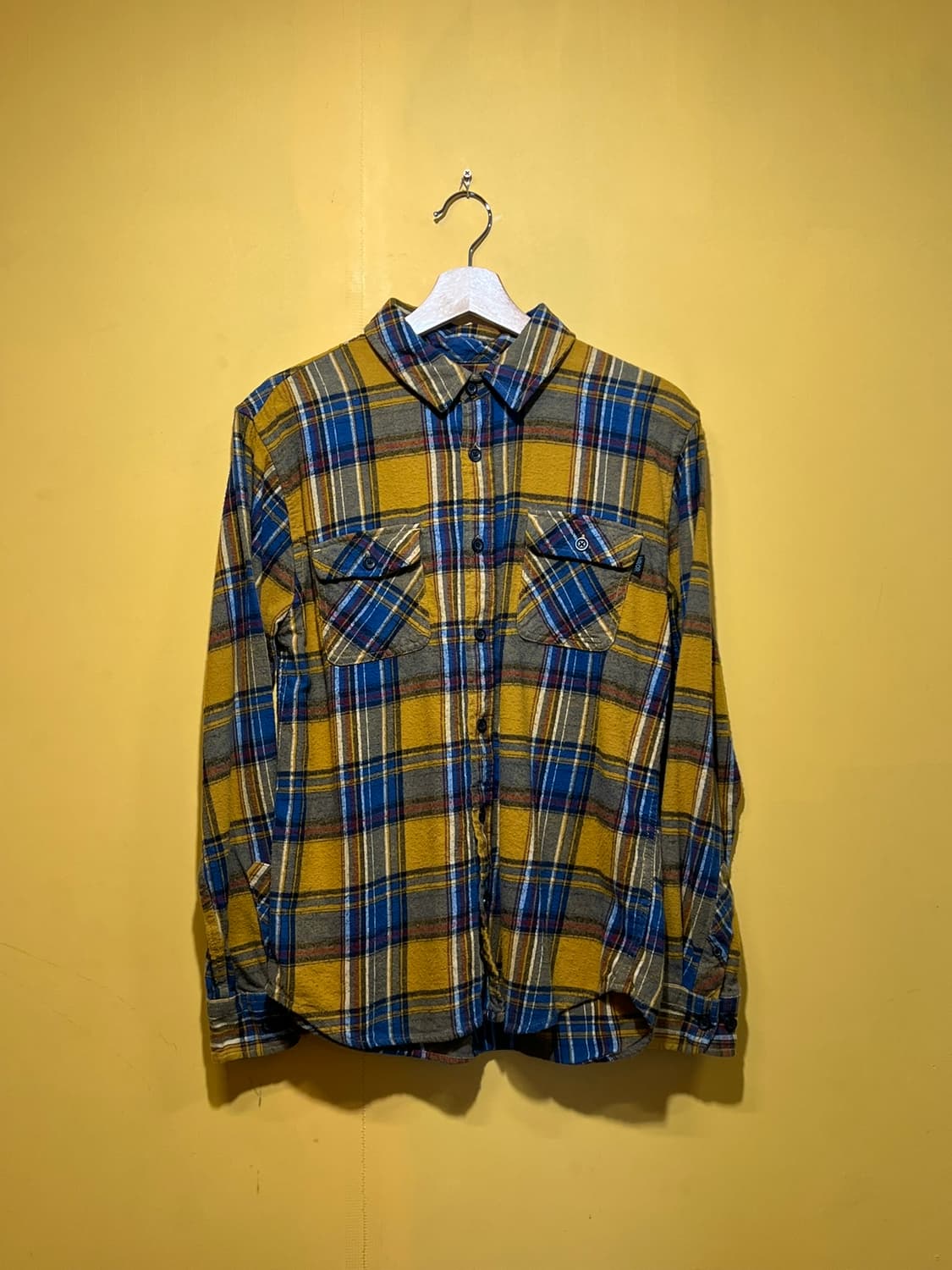 [S] VALOR COLLECTIVE 머스타드 체크 플란넬 셔츠 상품이미지1