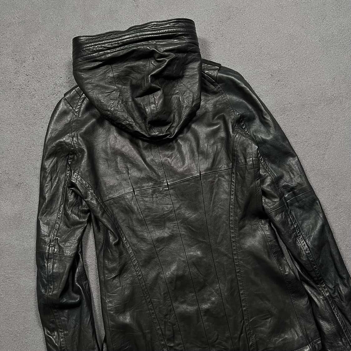 JULIUS 10FW 율리우스 램스킨 투웨이 후드 레더자켓 상품이미지4