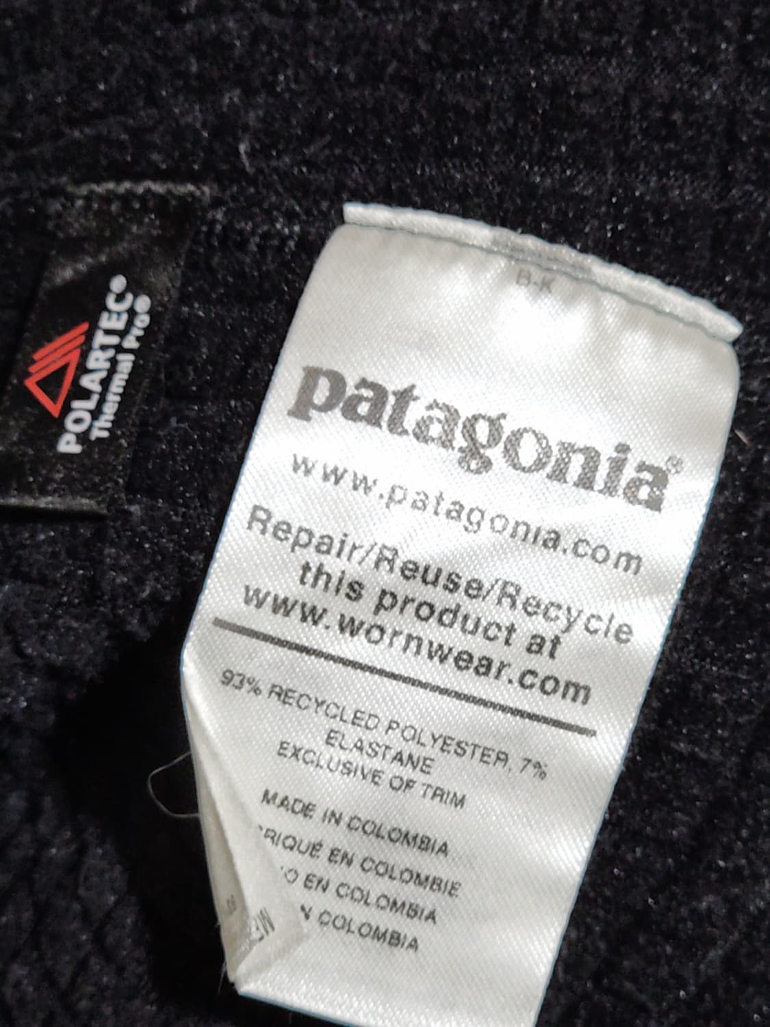(M) 파타고니아 반집업 티셔츠 블랙 기모 등산복 긴팔티  상품이미지5