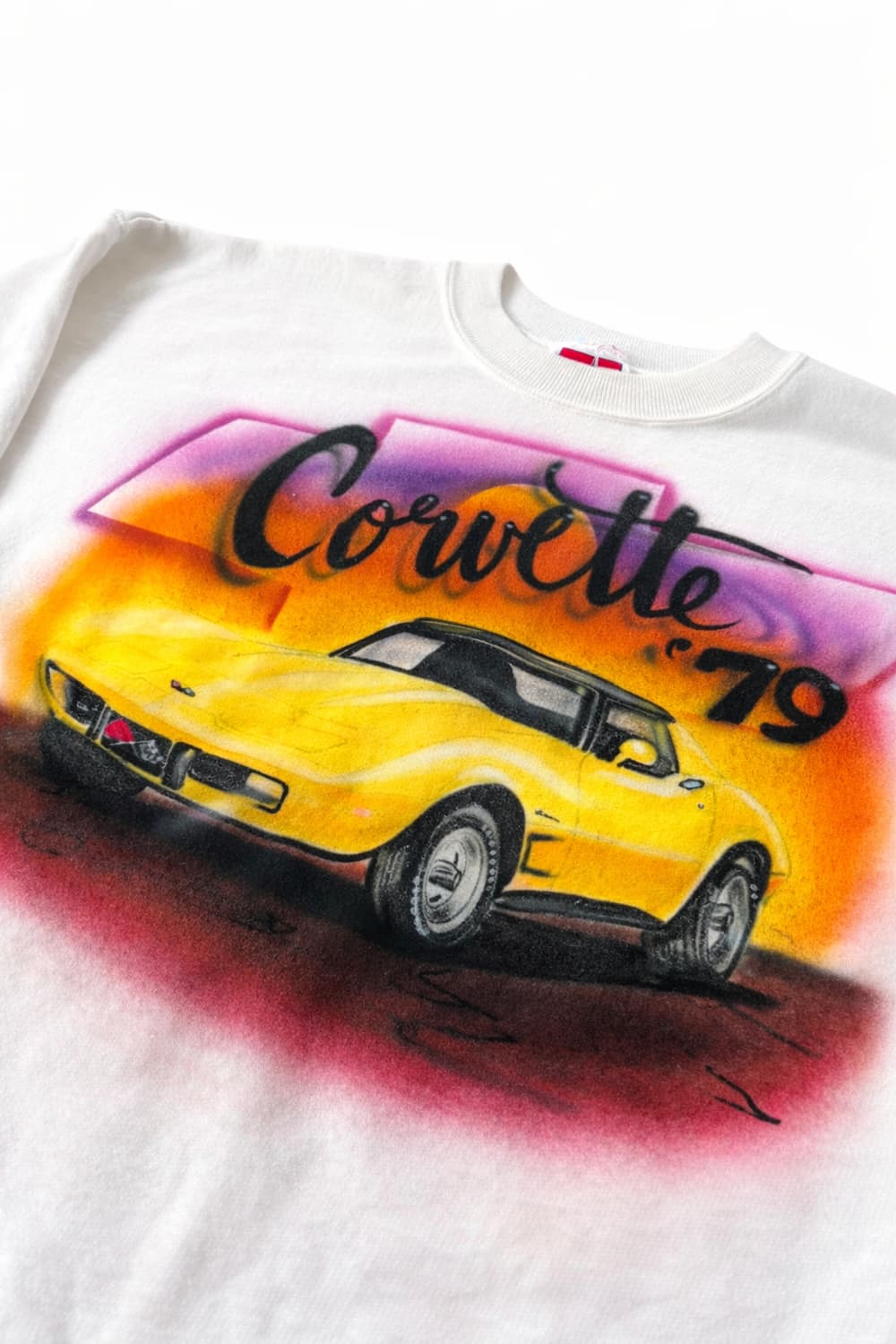 80s HANES 에어 브러쉬 스웻셔츠 L 상품이미지3