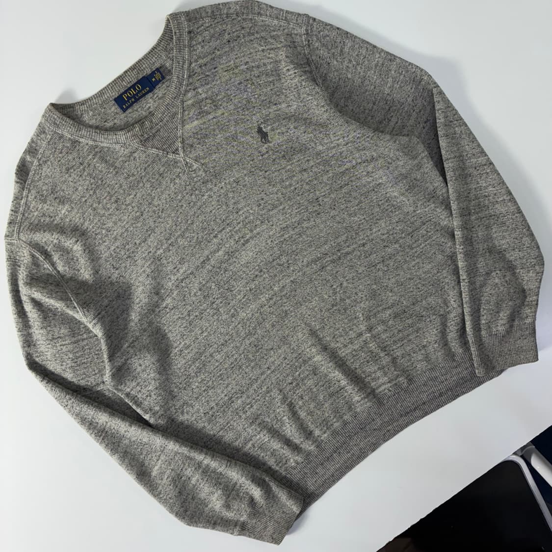 Polo 폴로 랄프로렌 신형 그레이 코튼 라운드 니트 상품이미지2