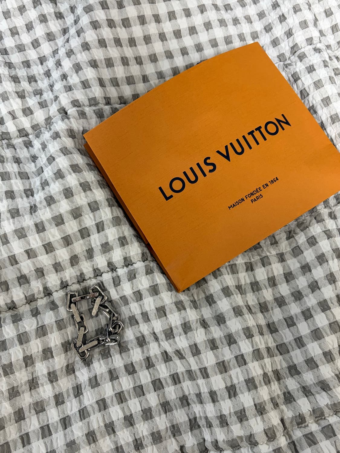 (L) 루이비통 모노그램 체인 브레이슬릿 실버 상품이미지4