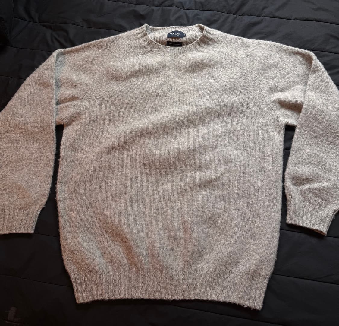 드레익스 Drakes 쉐기독 셔틀랜드울 니트 상품이미지1