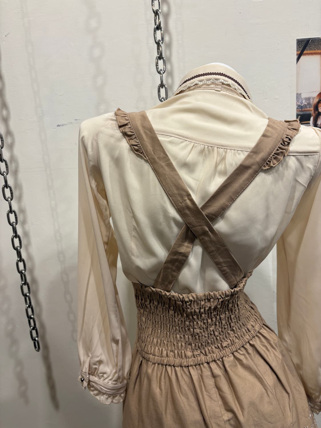 liz lisa 리즈리사 서스펜더 브라운 멜빵 팬츠 라떼 갸루 러블리 상품이미지4