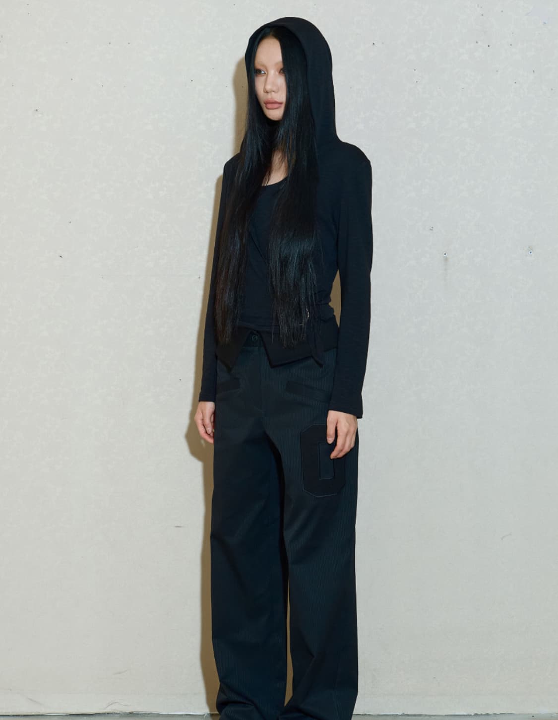 (10/8까지 판매)0104 공일공사 BELTED WRAP HOODIE 상품이미지3